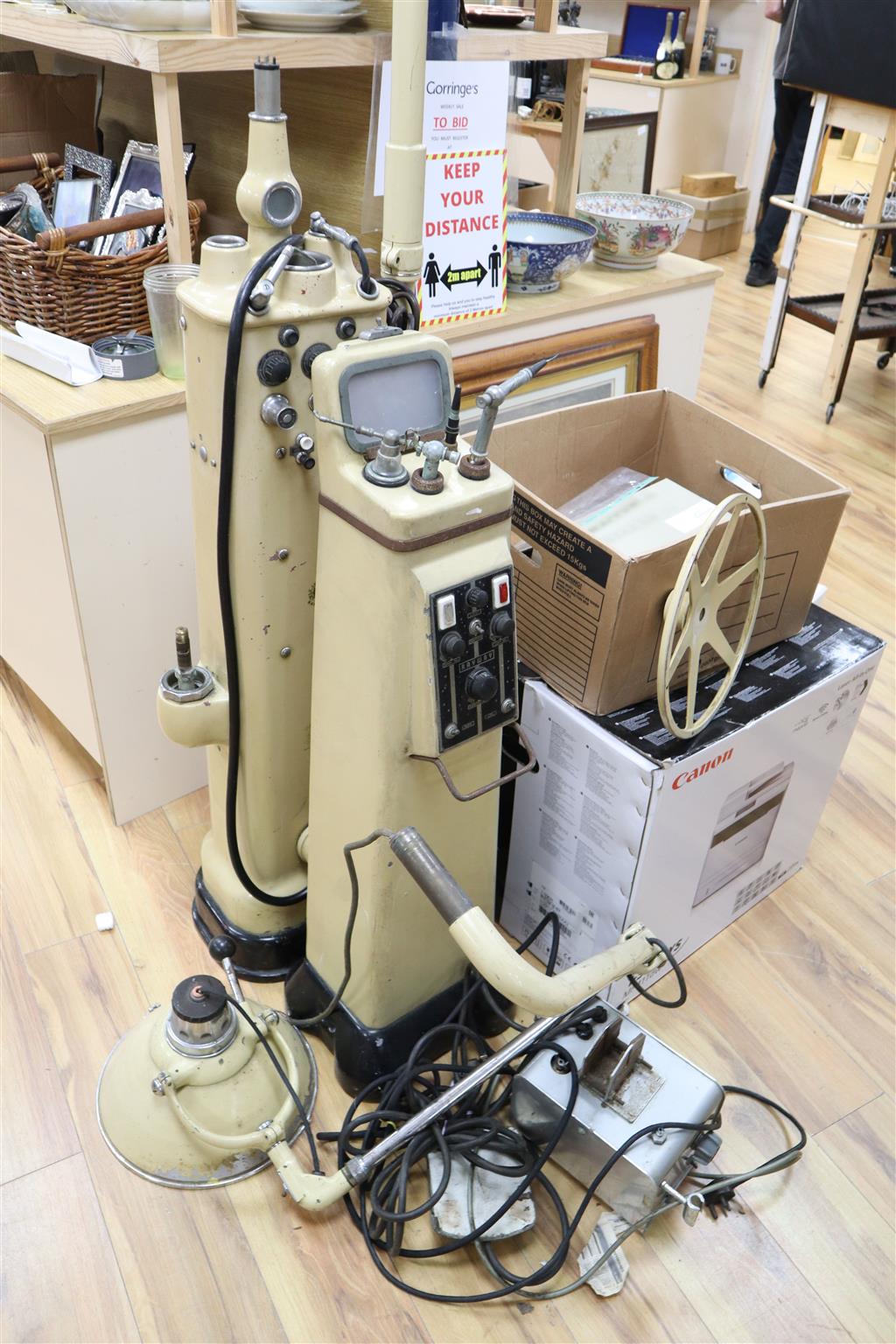 A Rathbone dental unit and accessories